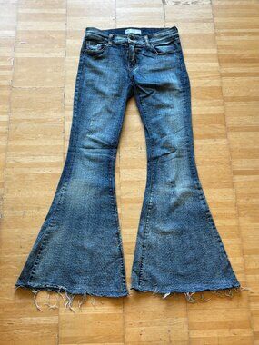 FREE PEOPLE faded denim flare bell-bottom jeans 27